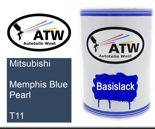 Mitsubishi, Memphis Blue Pearl, T11: 500ml Lackdose, von ATW Autoteile West.